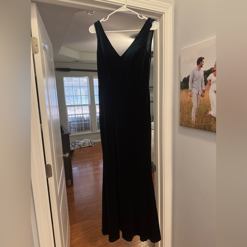 Revelry Deep Green Velvet Maxi Dress